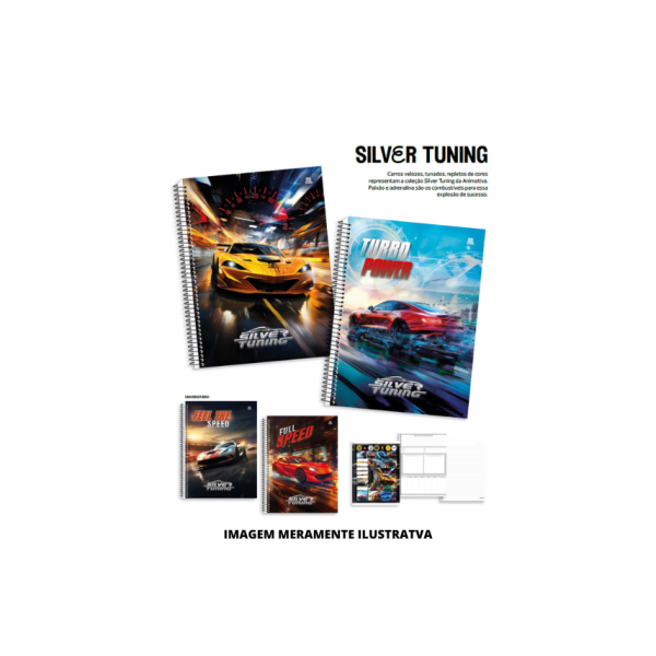 CADERNO - ANIMATIVA - UNIV 1M CD AD 80F SILVER